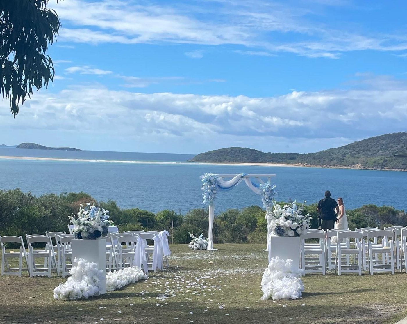 Coastal ceremony at Barry Park, Fingal Bay
